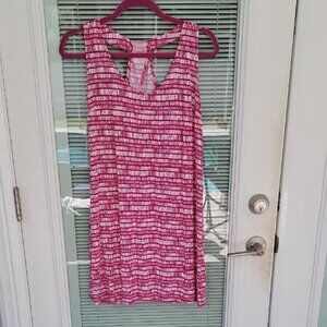 Old Navy Pink Print T Back Shift Dress Sz M